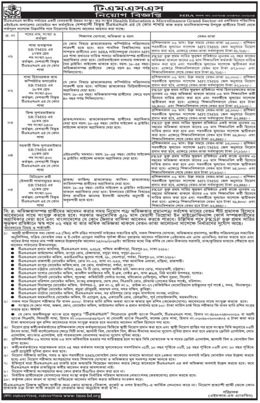 tmss job circular