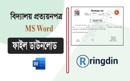প্রাথমিক বিদ্যালয়ের প্রত্যয়নপত্র ডাউনলোড | Word ফাইল ফ্রি