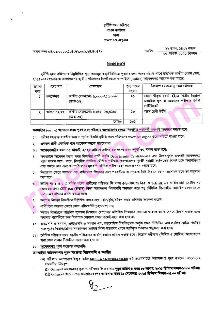 acc job circular