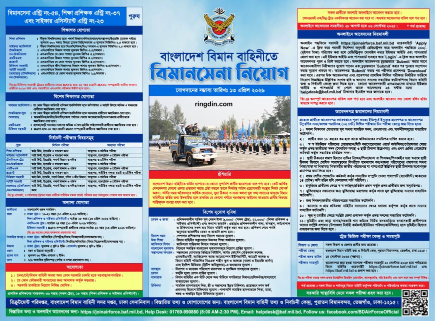 Bangladesh air force job circular 2025
