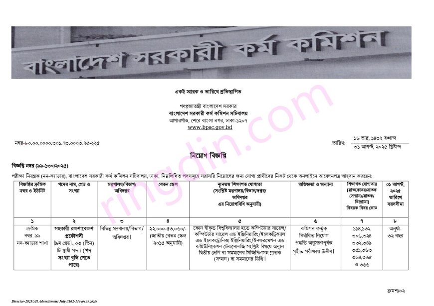 bpsc job circular 2025