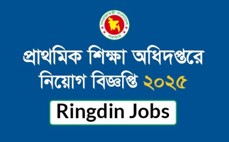 প্রাথমিক শিক্ষা অধিদপ্তরে নিয়োগ বিজ্ঞপ্তি ২০২৫