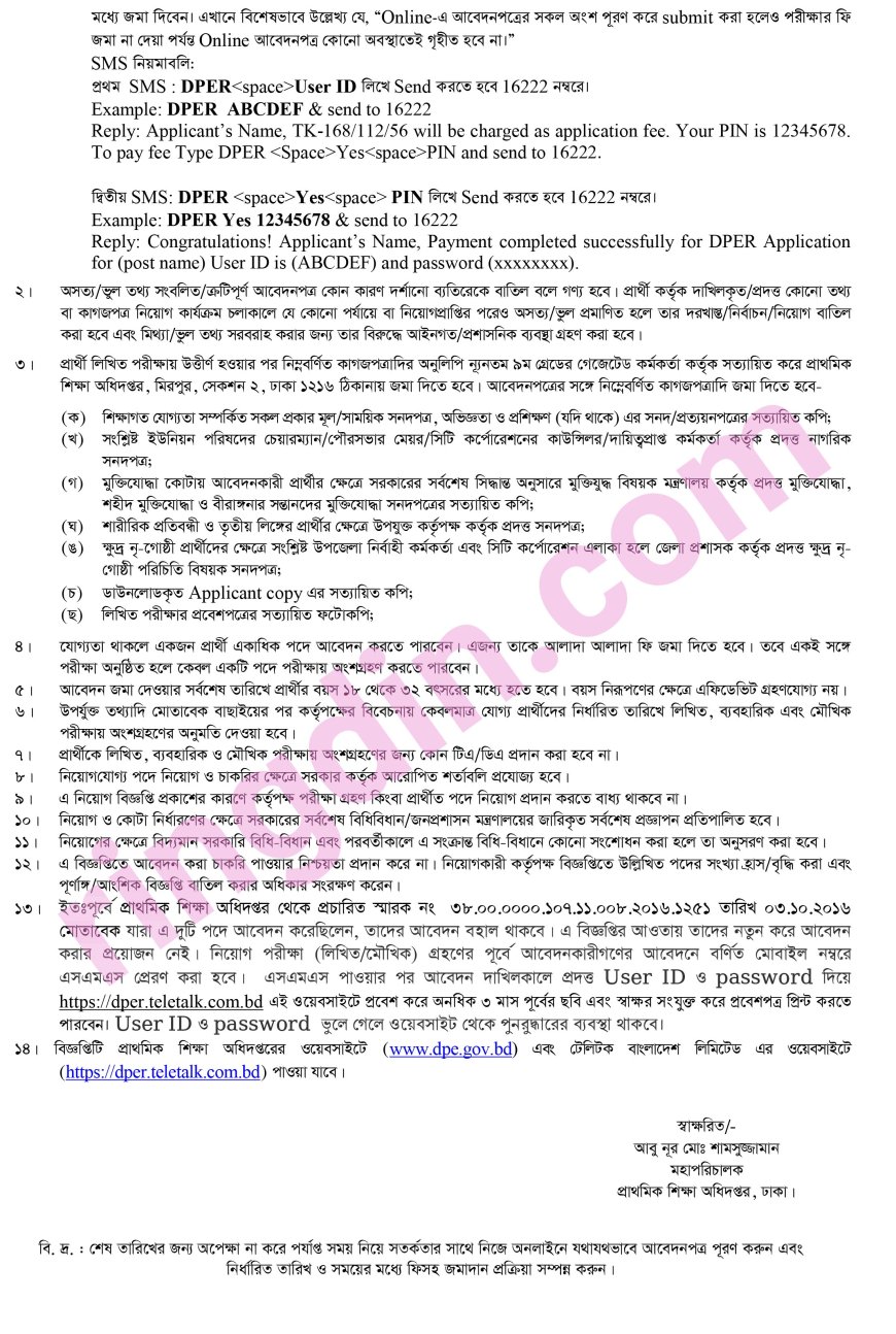 dpe job circular 2025