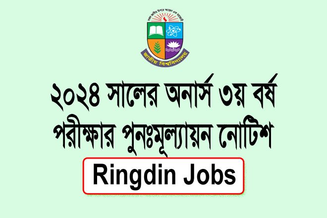 2024 Honors 3rd Year Exam Answer Sheet Revaluation Notice | NU Re-Scrutiny